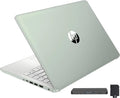 HP 14-inch Ultra Light Laptop W/1 Year Office 365&AI-Copilot, Intel Processor N150, 16GB RAM, 416GB Storage (128GB UFS + 288GB Docking Set), HD Camera, Long Battery Life, Wi-Fi 6, Win 11s, Green
