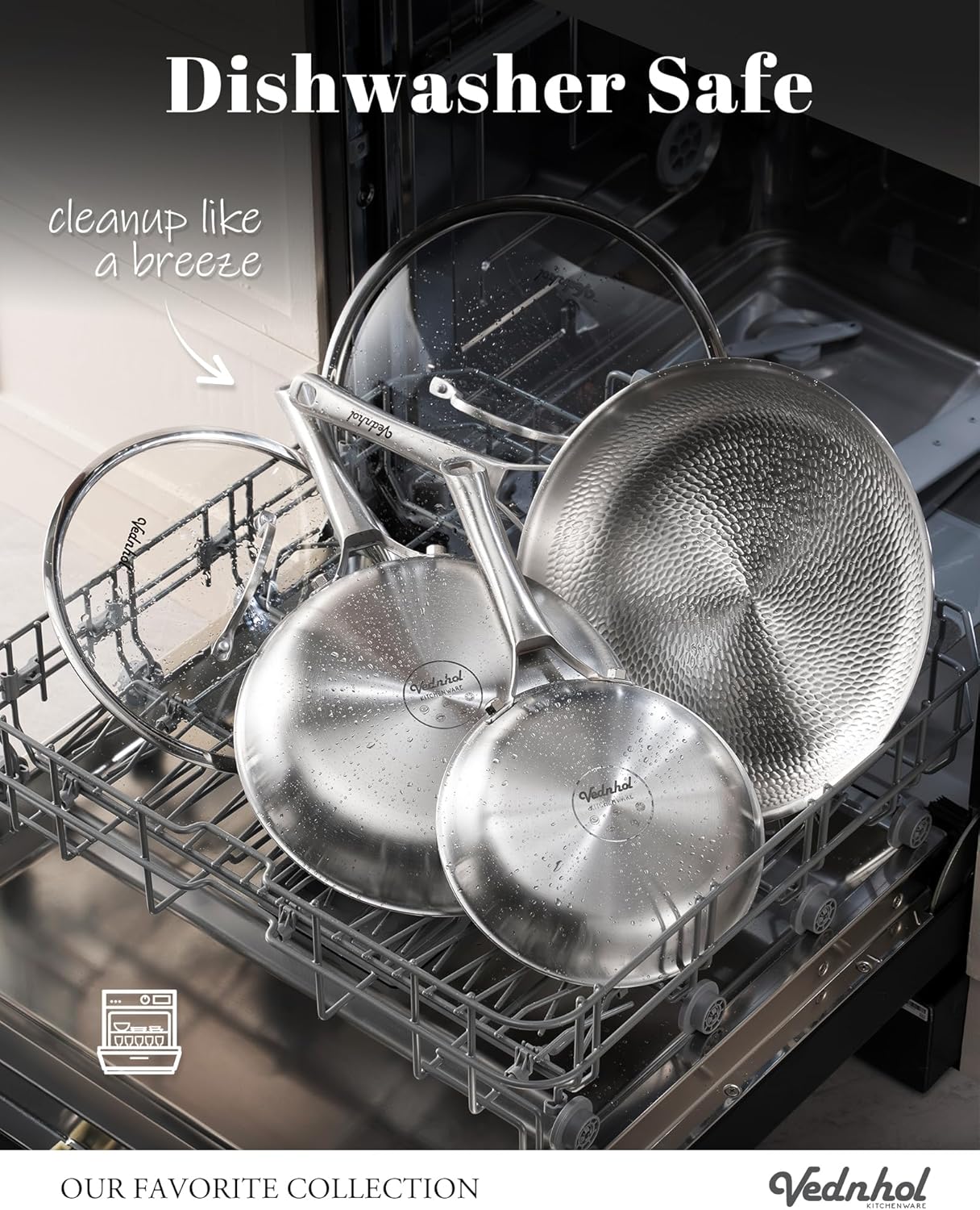 Titanium Pans set, 8 Pcs Pure Titanium Hammered Pro with Lids, Non Stick Skillet for Cooking, Non-Toxic, PFAS/PFOA/PTFE Free Cookware, Dishwasher&Oven Safe, Kitchen Induction Compatible